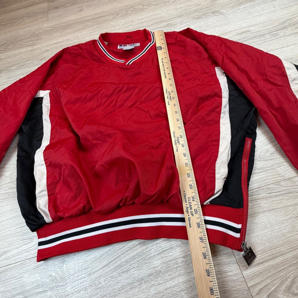 Vintage 90s Russell Athletic Red Water Resistant Windbreaker Pullover Jacket XL - Picture 4 of 7